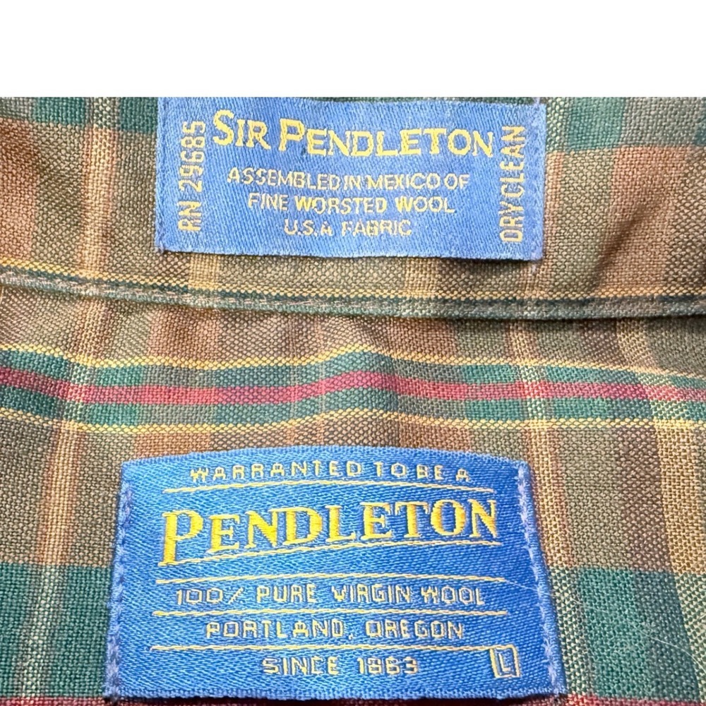 Pendleton Sir Pendleton Plaid Button Down Shirt 1… - image 2